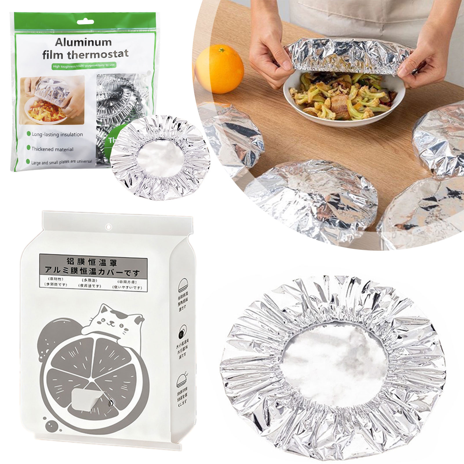 Camping Cooking And Eating - 食品断熱カバー、アルミホイル食品カバー、キッチン鮮度保持断熱防塵食品皿カバー、バーベキューキャンプピクニック用