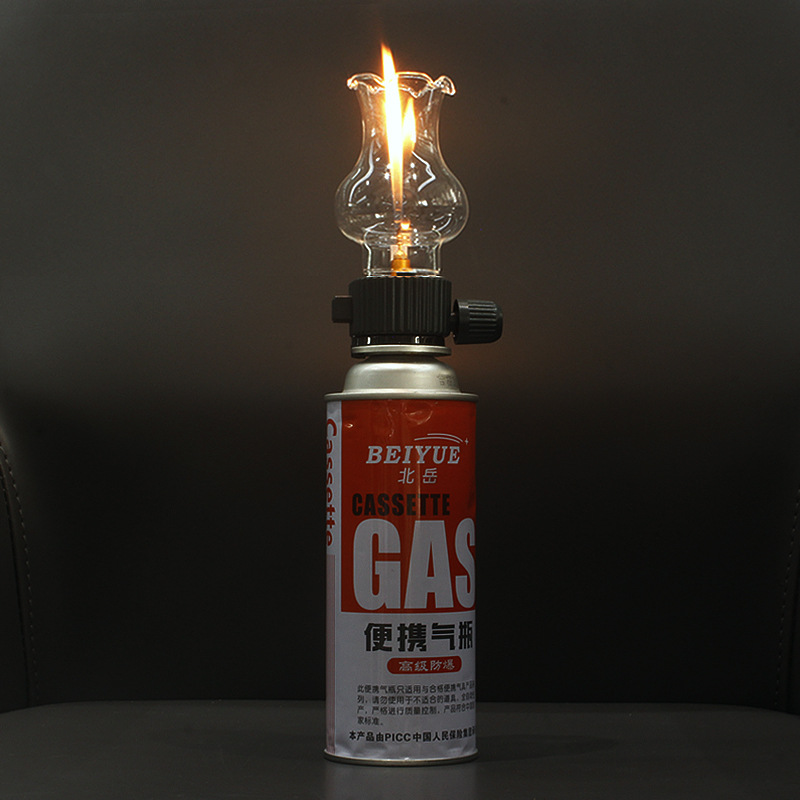 Camping Cooking Equipment - カードストーブ ガスシリンダー ヘッドライト クリエイティブガスランプヘッド アウトドアキャンプセット 新製品