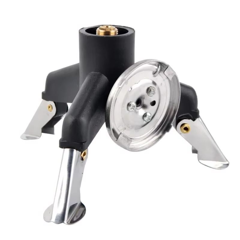 Camping Cooking Gas Stove Portable Tool - ポータブルキャンプガスストーブアダプターコネクターステンレス鋼折りたたみタンク三脚スタンド屋外調理器具