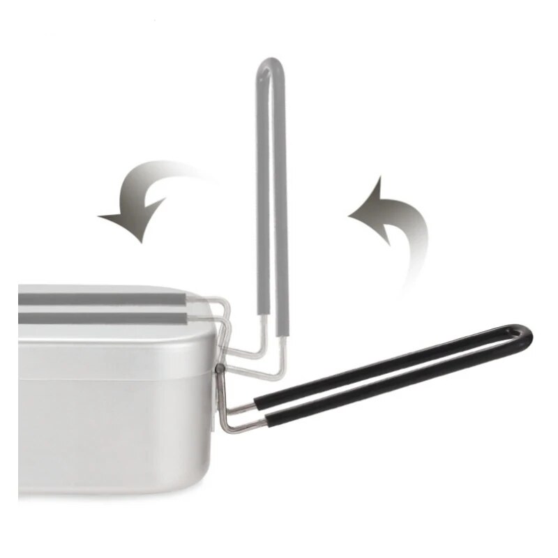Camping Cooking And Eating - 800/1400 ミリリットルアルミ弁当箱旅行キャンプ食器メス缶屋外ピクニック観光ボウル皿弁当ハイキング用品