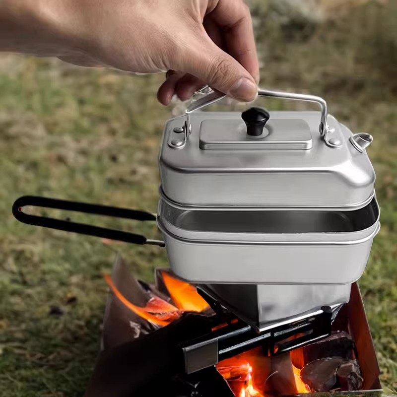 Camping Cooking Recipes - 超軽量ポータブルピクニックケトル、キャンプティーポット、コーヒーポット、汚れ、屋外調理、釣り、ハイキングキャンプ、キッチン、観光、ケトル