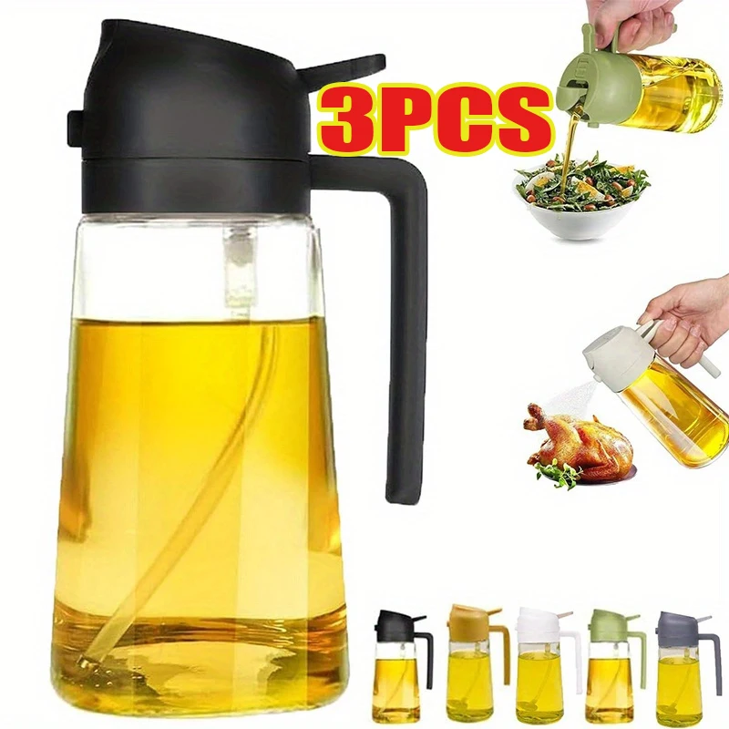 Camping Cooking Recipes - オイルスプレー 2-in-1 プラスチック製 家庭用 キッチンオイルスプレーボトル ネブライジングミスト