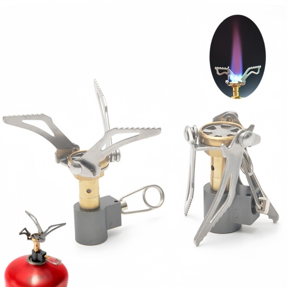 Camping Cooking Gas Stove Portable Tool - 3000W ポータブル折りたたみ式アルミニウム合金超軽量ポケットストーブヘッド、屋外ピクニック、料理、キャンプ、小型ツールに最適