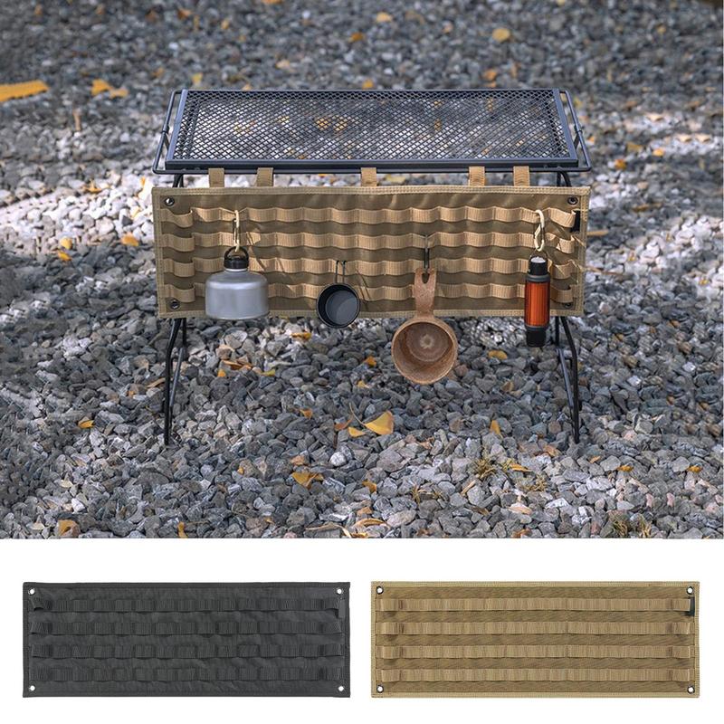 Camping Cooking Utensil Roll - キャンプ用キャノピーオーガナイザー、キャンプ調理器具、効率的な保管のための柔軟なデザイン、ポータブルロールアップポーチバッグ