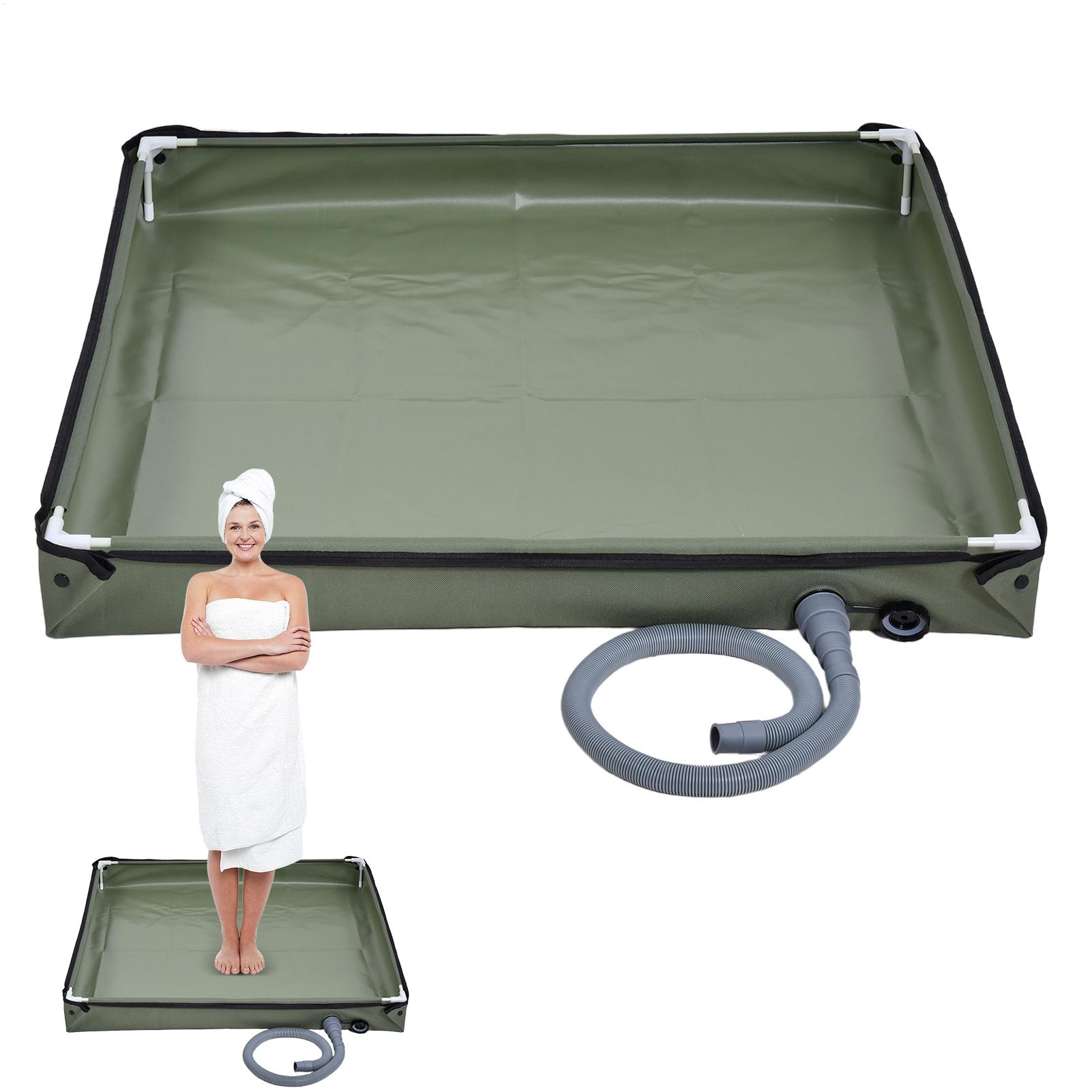 Camping Cooking Equipment - キャンプ用シャワーテントフロアベース、屋外テントシャワートレイ、折りたたみ式シャワーパン、ペット用シャワー台、キャンプ旅行用オーニング用ベース