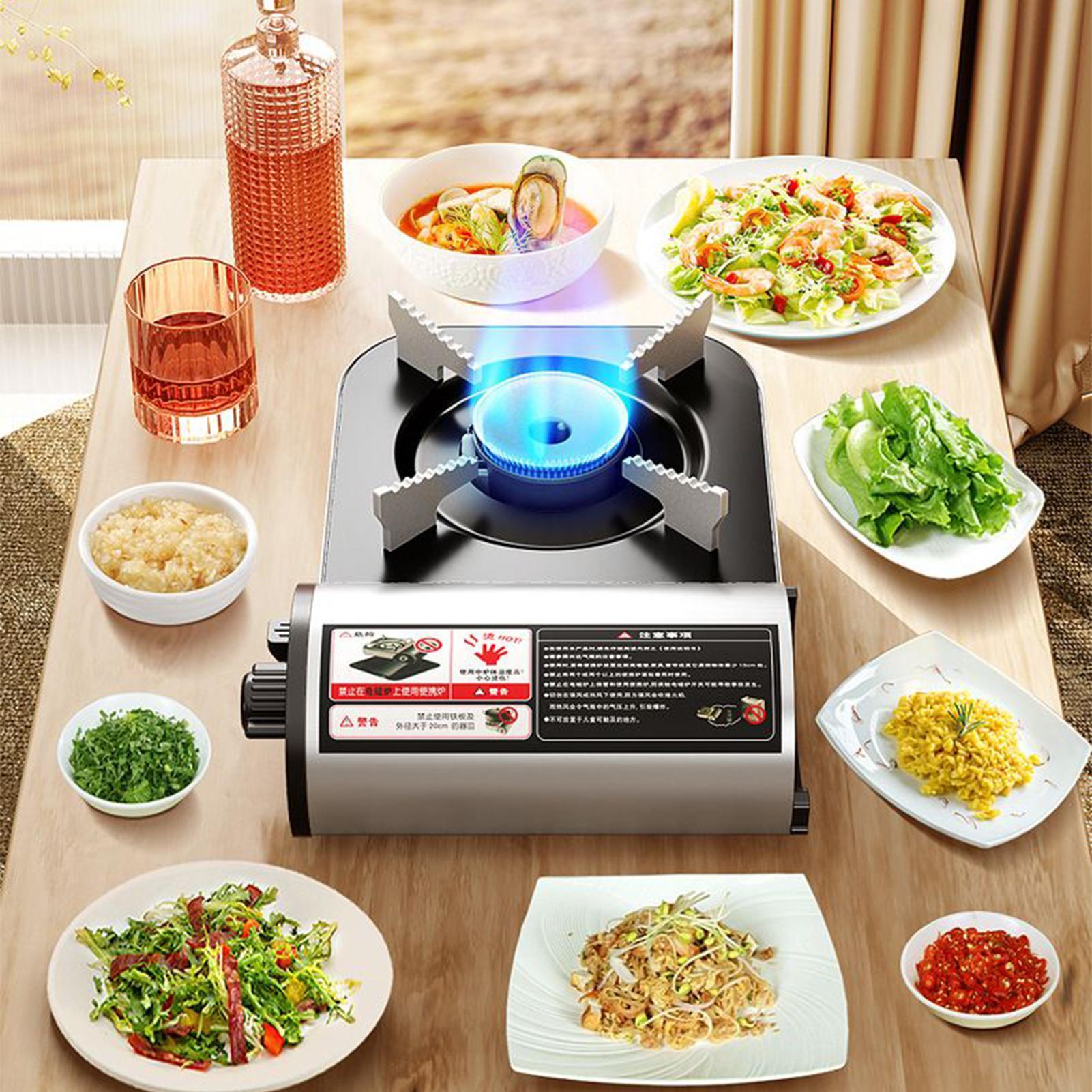 Camping Cooking Gas Stove Portable Tool - キャンプストーブポータブルキャンプストーブバーナー 2100 ワット防風調理ツール軽量キッチンアクセサリー揚げ物加熱用