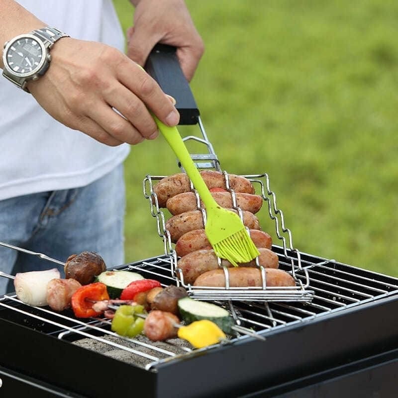 Camping Cooking Equipment - ポータブルキャンプBBQグリル コンパクト軽量 アウトドア旅行ピクニック 簡単組み立て 調理器具 バーベキューツール