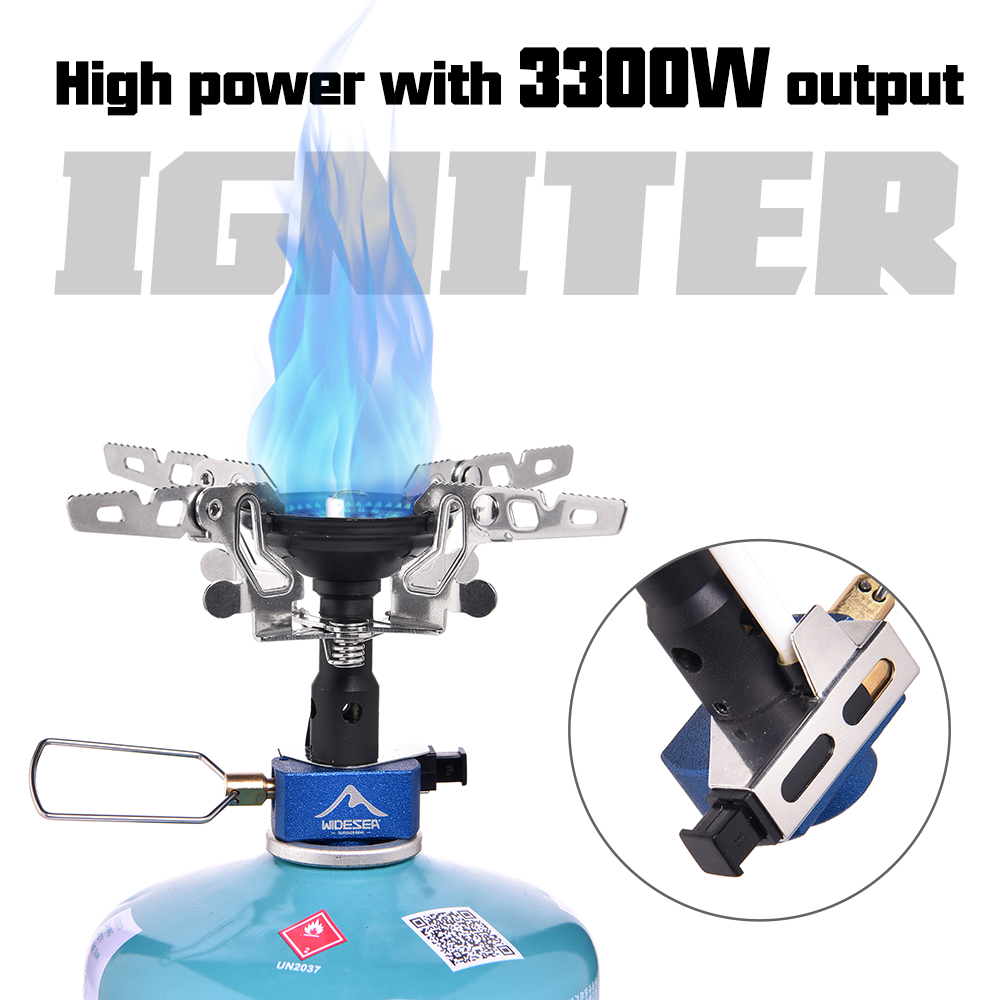 Camping Cooking Equipment - 屋外キャンプ用ガスバーナー アウトドアストーブ 3300W イグナイター付き キャンプ用品 ポータブル