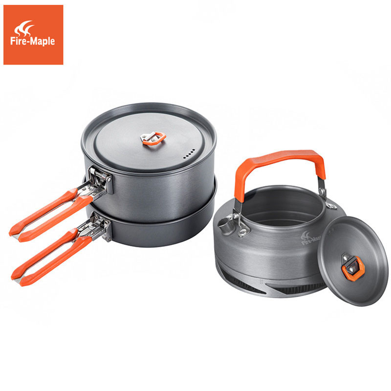 Camping Cooking Bundle - Fire Maple器具ハイキング調理セット熱交換器ポットパンケトル FMC-FC2 台所用品屋外食器