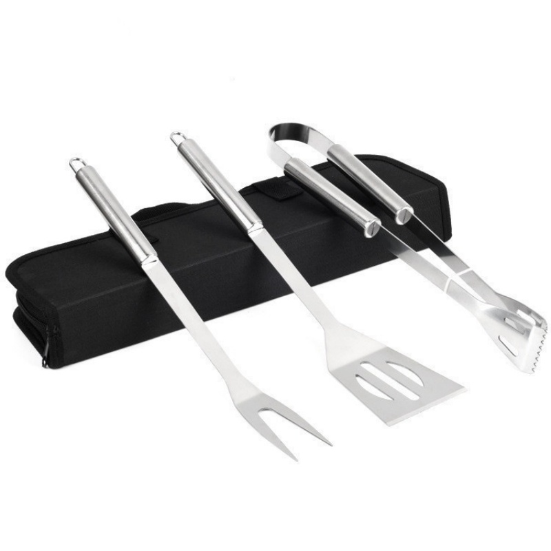 Camping Cooking Bundle - ステンレス製バーベキュー用品セット,バッグ付きバーベキュー用品,グリルツールセット,アウトドアキャンプ調理キット