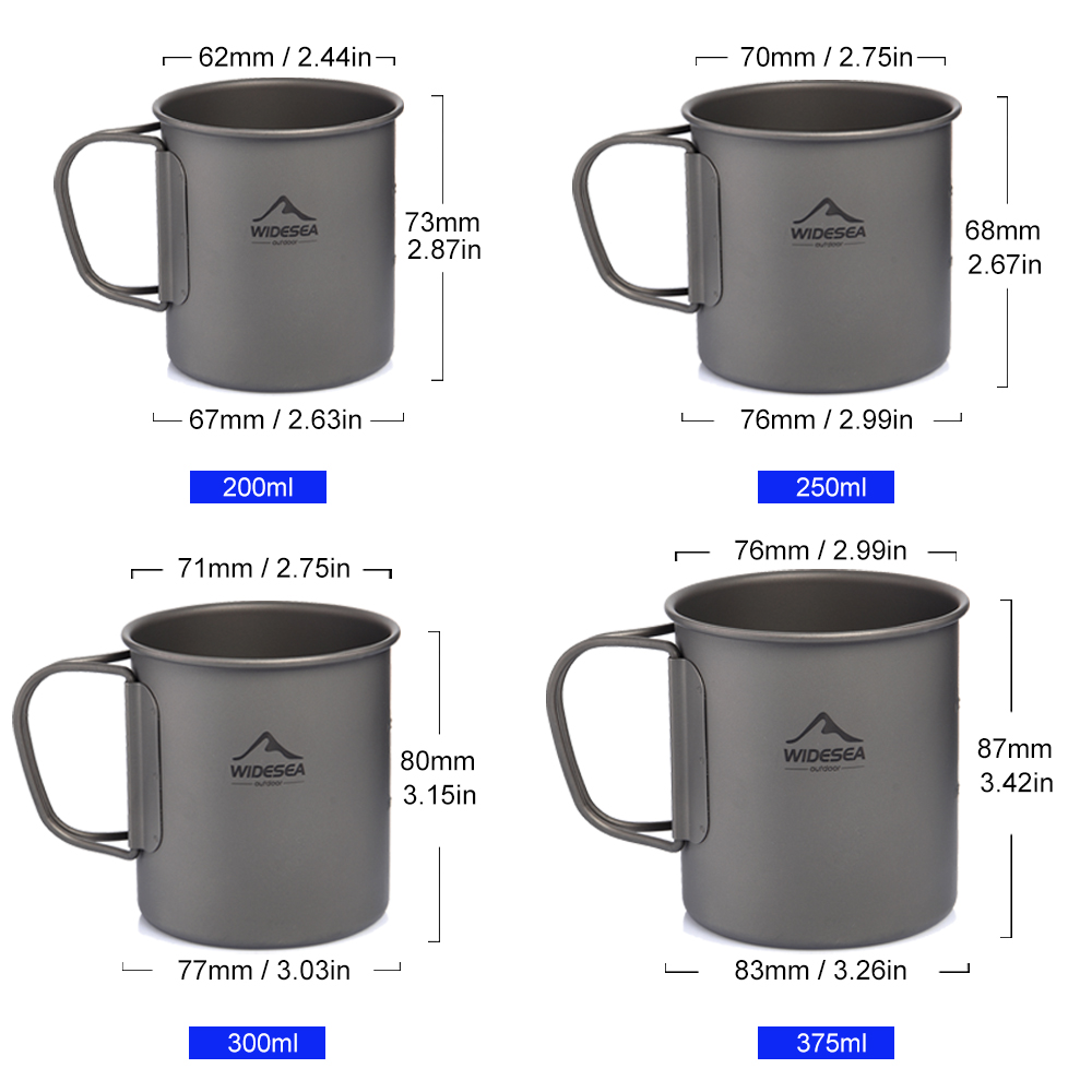 ワイドシーキャンプマグチタンカップ観光食器ピクニック用品アウ - Camping Cooking Bundle のレビューと価格