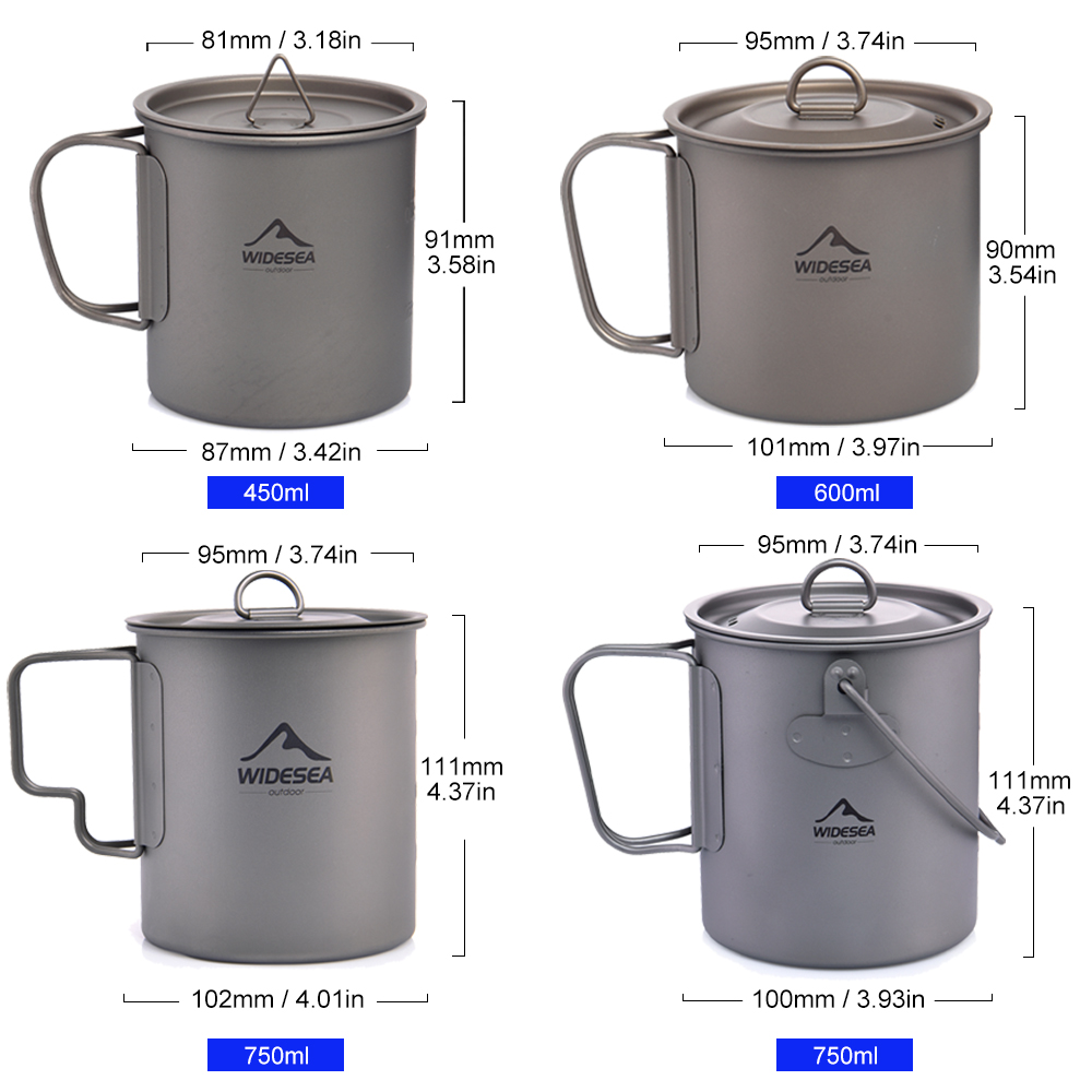 ワイドシーキャンプマグチタンカップ観光食器ピクニック用品アウ - Camping Cooking Bundle のレビューと価格