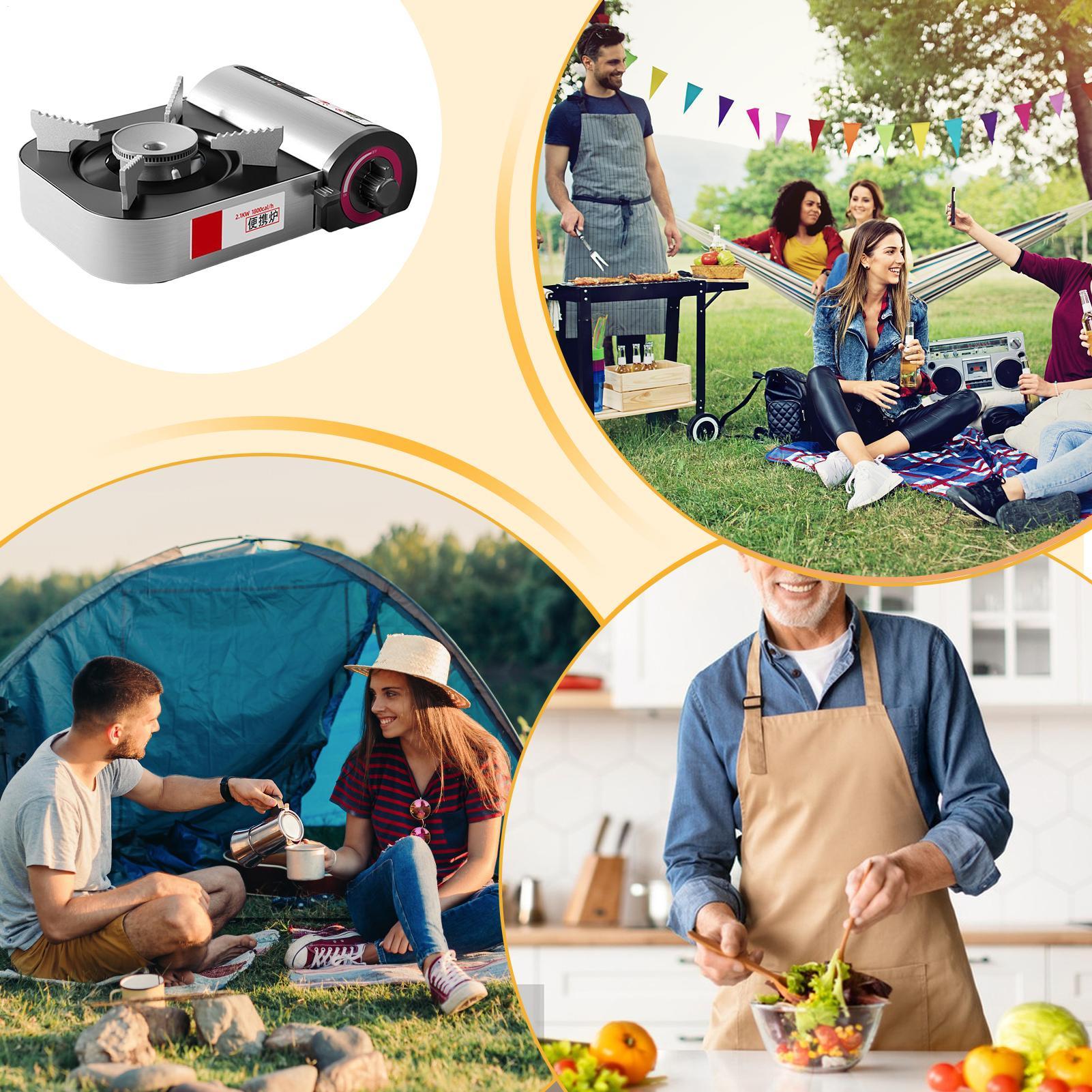 ポータブルストーブバーナーポータブルキャンプストーブバーナー - Camping Cooking Gas Stove Portable Tool のレビューと価格