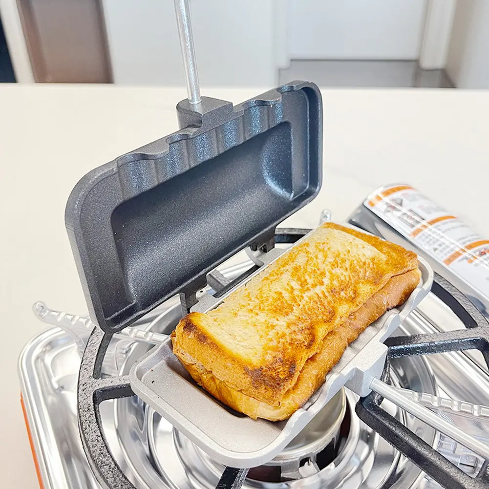 ノンスティックアルミサンドイッチパン、ガスストーブ用ロックハ - Camping Cooking Utensil Roll のレビューと価格