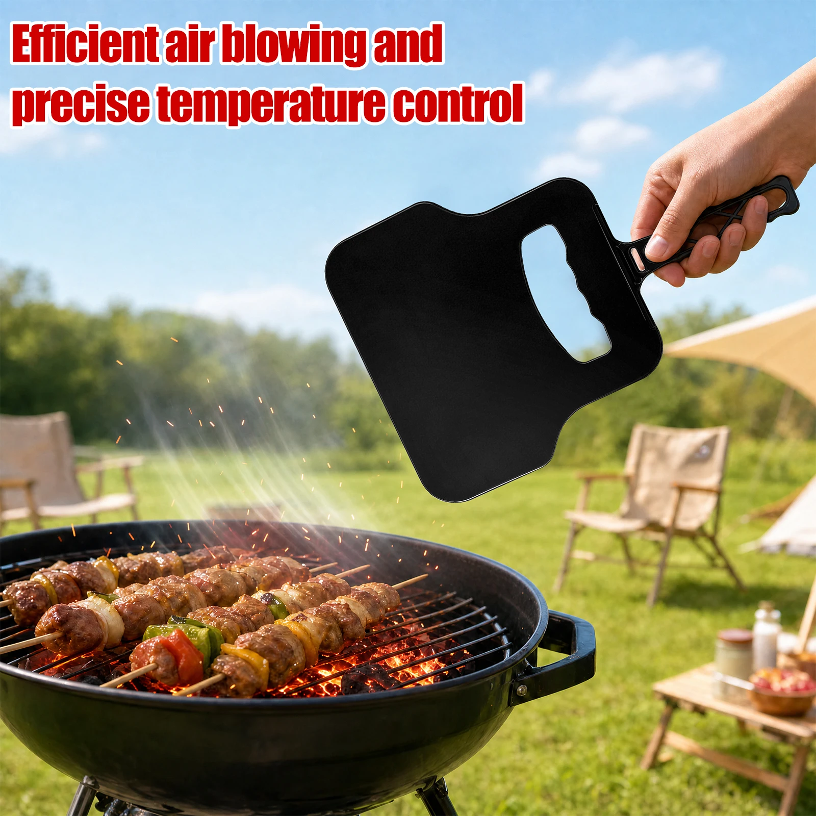 手動風車プラスチック製ハンドファンポータブルファイヤースター - Camping Cooking Device のレビューと価格