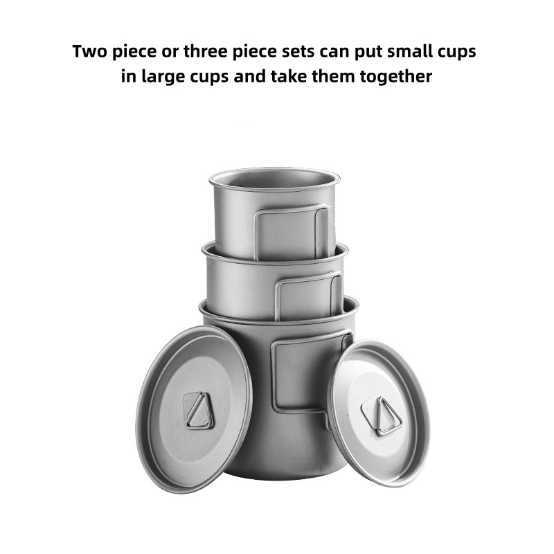 チタン製キャンプマグ 折りたたみハンドル付き 軽量ポータブル - Camping Cooking Recipes のレビューと価格