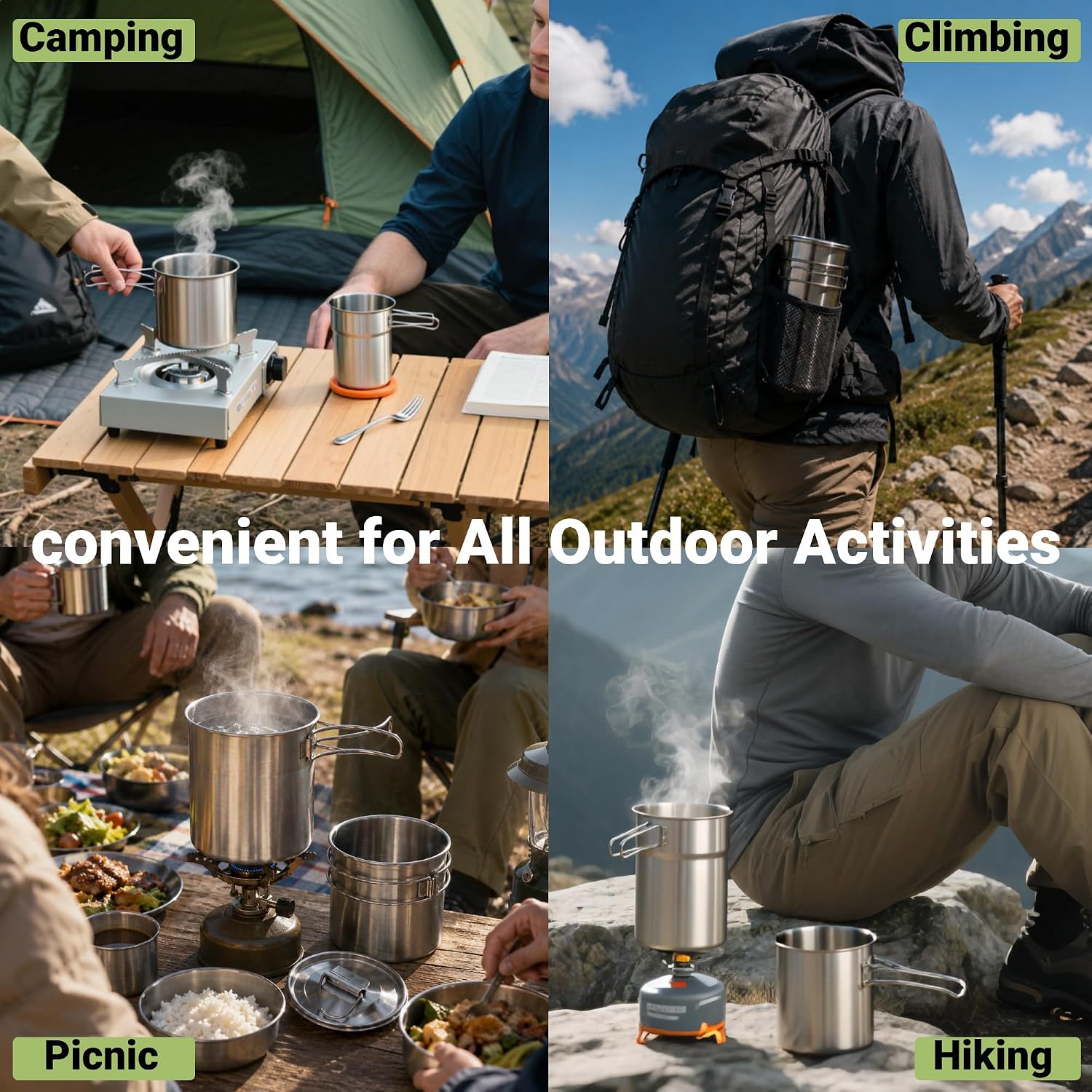 折りたたみ式キャンプカップマグカップキャンプポット調理器具3 - Camping Cooking Equipment のレビューと価格