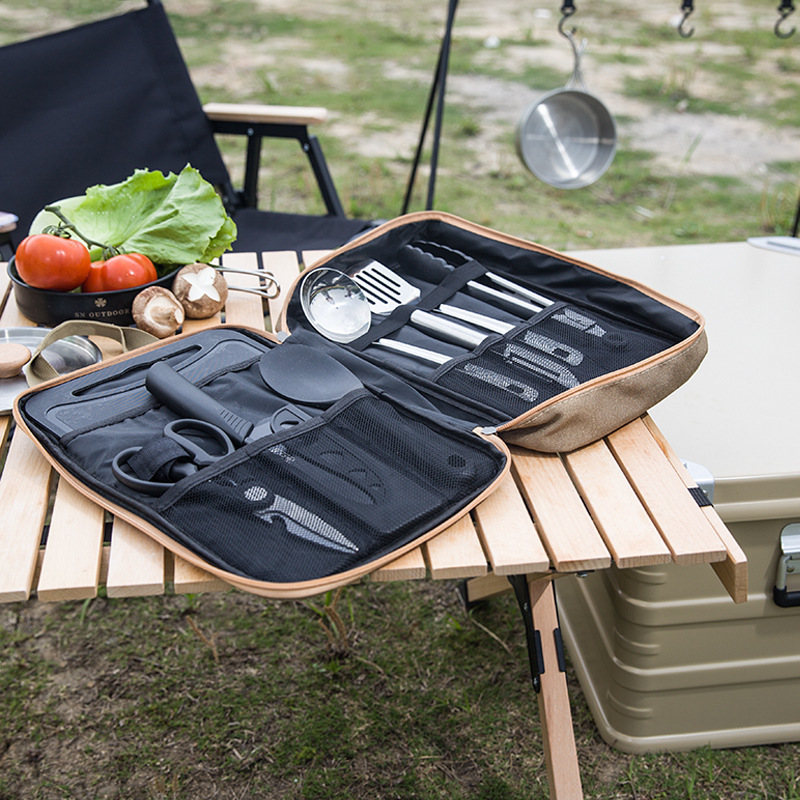 8 個キャンプキッチン調理器具セットポータブルバッグアウトド - Camping Cooking Equipment のレビューと価格