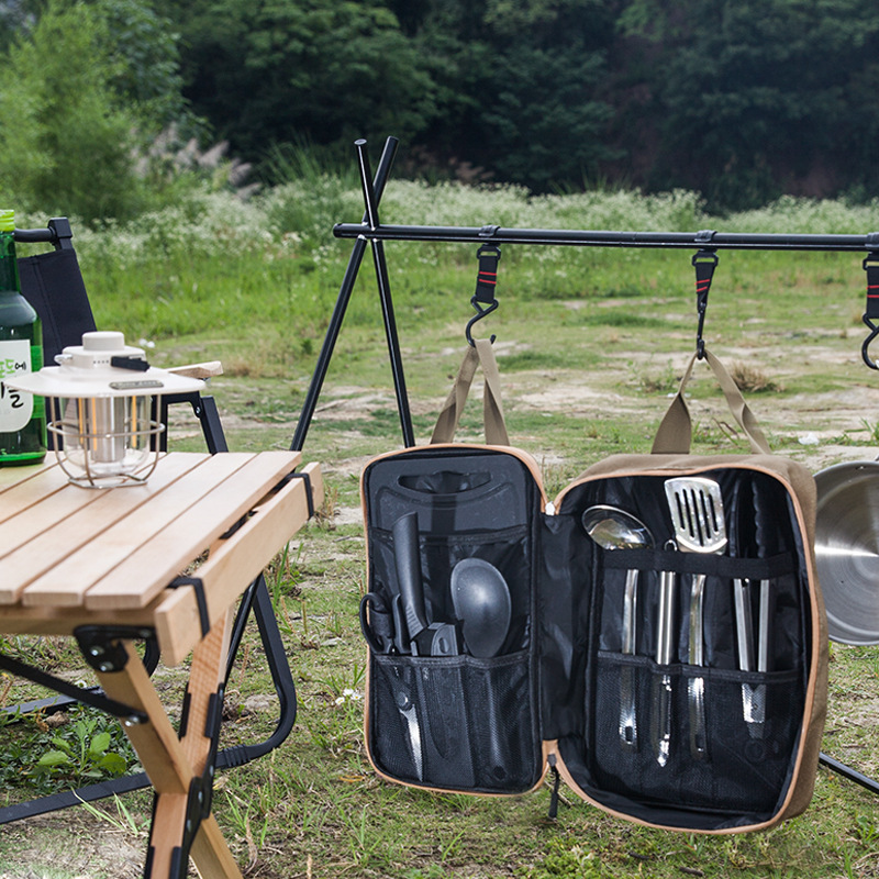 8 個キャンプキッチン調理器具セットポータブルバッグアウトド - Camping Cooking Equipment のレビューと価格