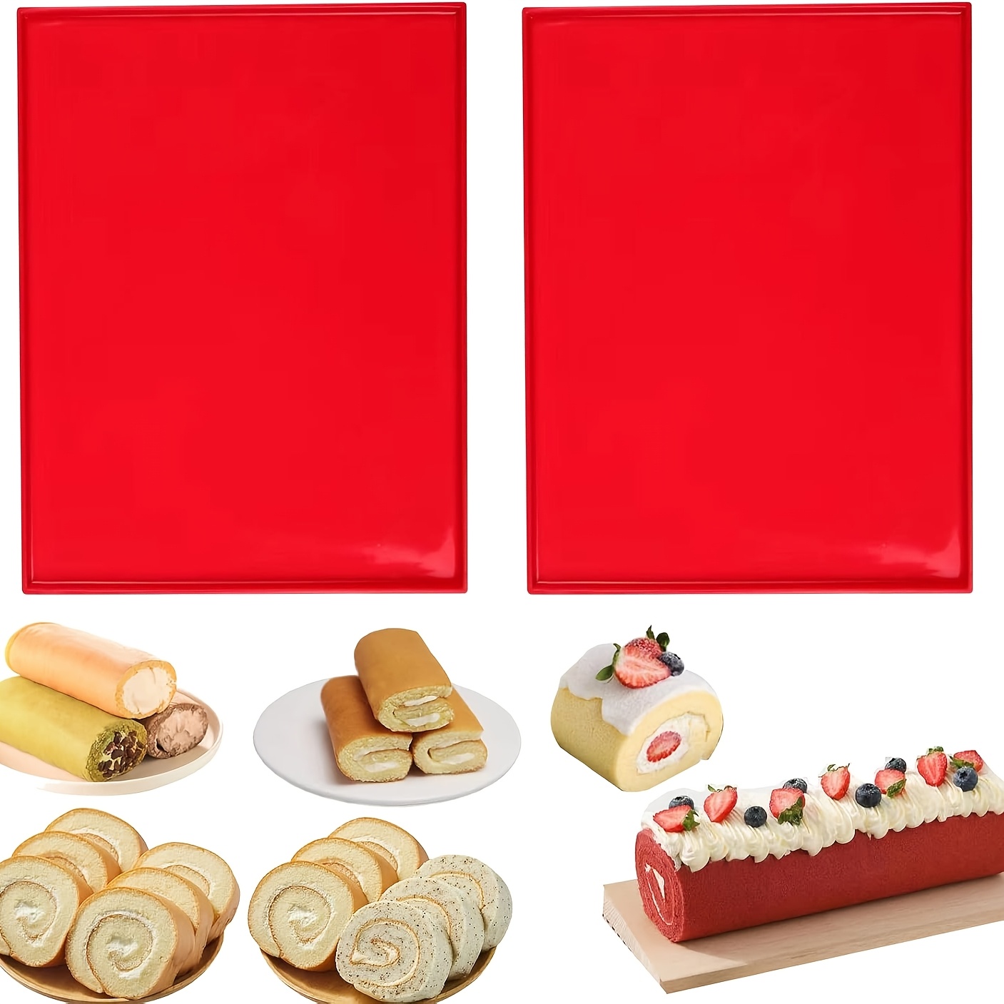 スイスロールケーキ用シリコンベーキングマット2枚 - エッジ - Camping Cooking Mat のレビューと価格