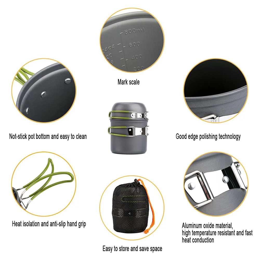 キャンプ調理器具混乱キット超軽量キャンプポットセット屋外調理 - Camping Cooking Recipes のレビューと価格