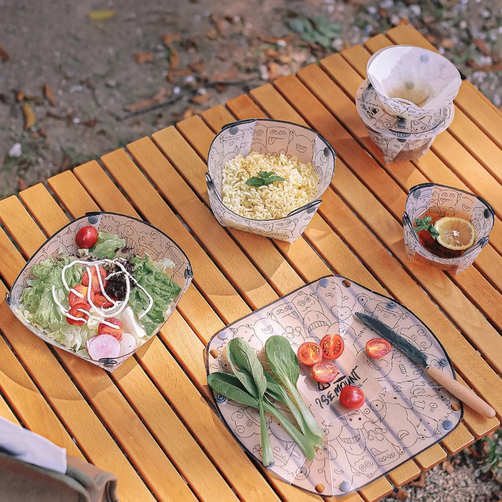 PP 折りたたみ食器ポータブルキャンプ食器セットボウル/カッ - Camping Cooking And Eating のレビューと価格