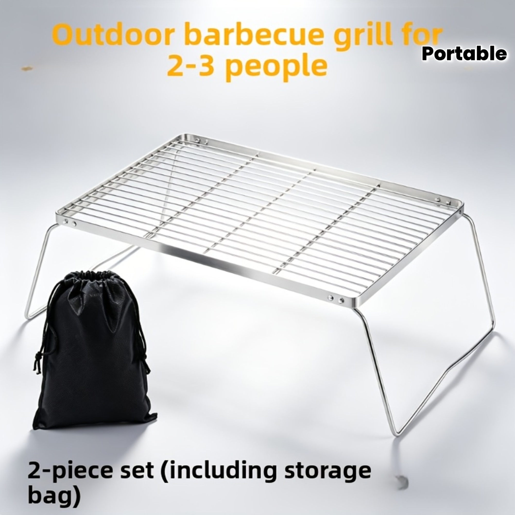 ポータブル折りたたみ式ステンレスキャンプファイヤースタンド  - Camping Cooking Device のレビューと価格
