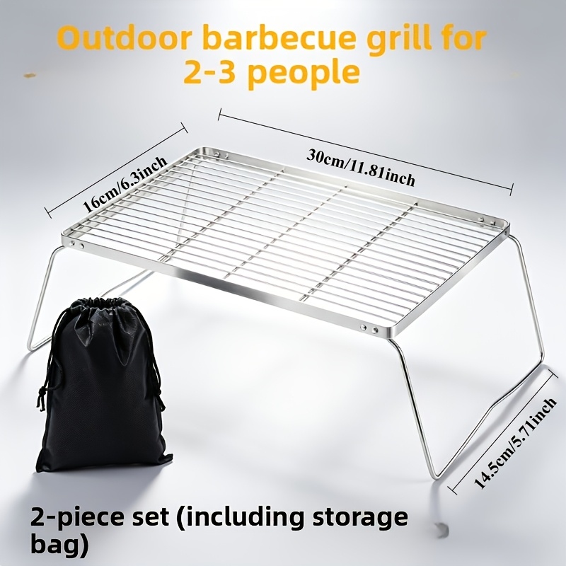ポータブル折りたたみ式ステンレスキャンプファイヤースタンド  - Camping Cooking Device のレビューと価格