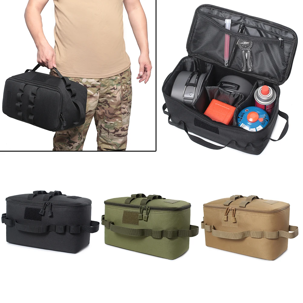 戦術的なポーチキャンプ収納袋調理器具オーガナイザーポータブル - Camping Cooking Organizer のレビューと価格