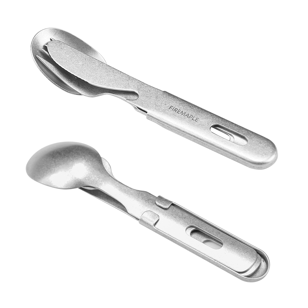 304ステンレス製キャンプカトラリー、3in 1調理器具セッ - Camping Cooking Bundle のレビューと価格