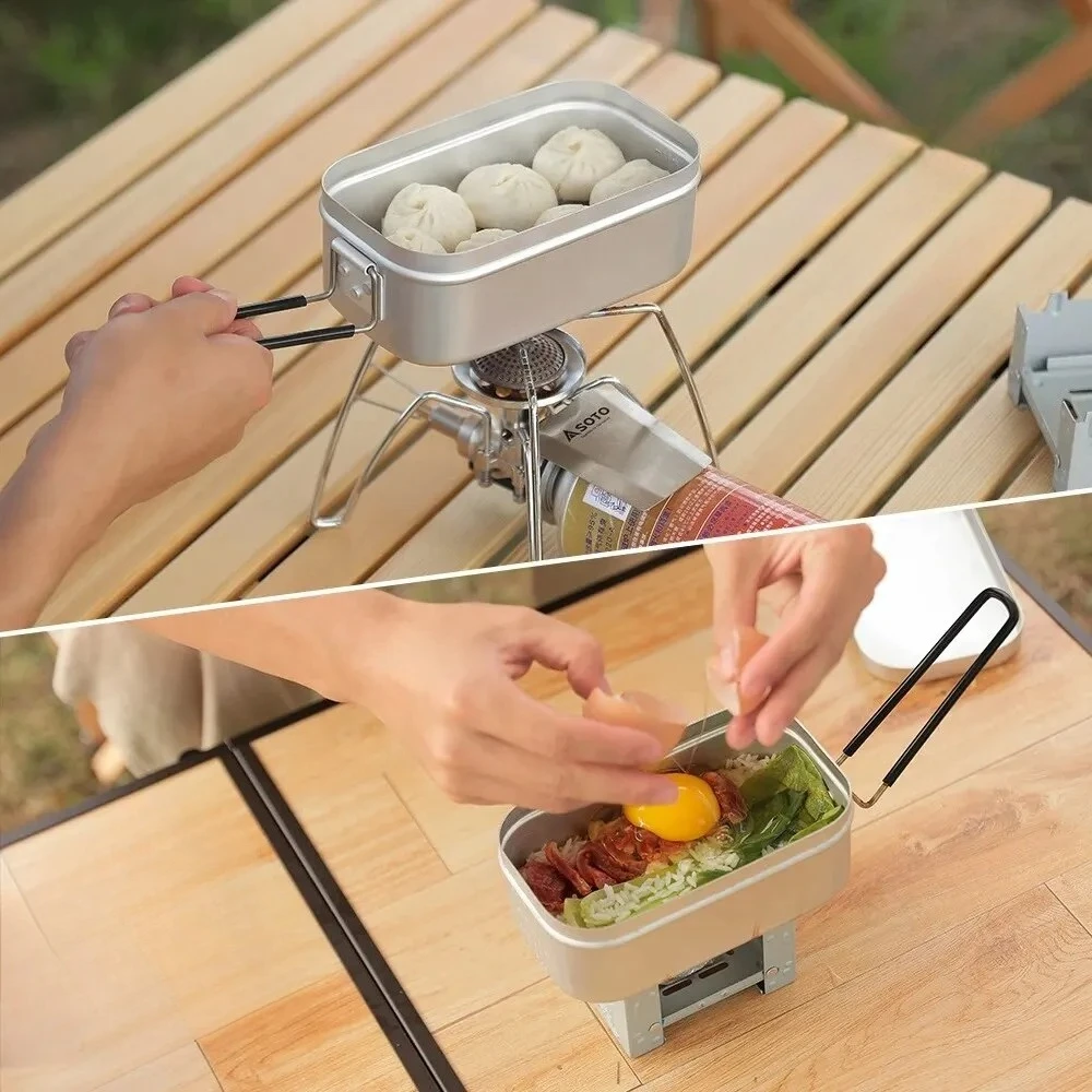 800/1400 ミリリットルアルミ弁当箱旅行キャンプ食器メ - Camping Cooking And Eating のレビューと価格