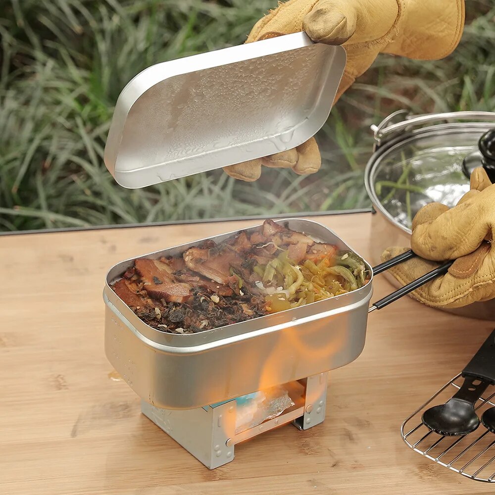 800/1400 ミリリットルアルミ弁当箱旅行キャンプ食器メ - Camping Cooking And Eating のレビューと価格