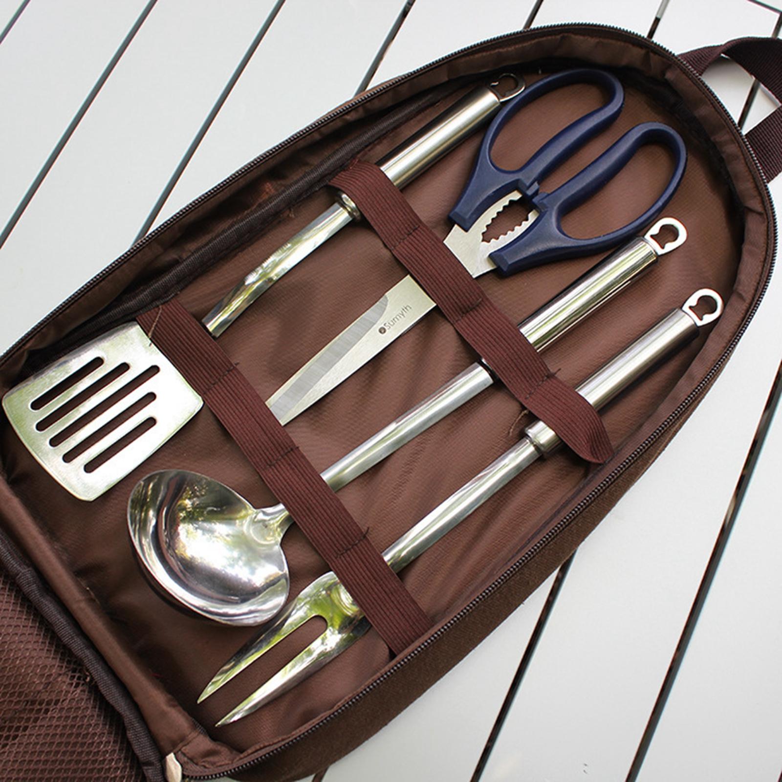 キャンプ用キャリングバッグ付きキッチン用品セット,旅行やハイ - Camping Cooking Organizer のレビューと価格