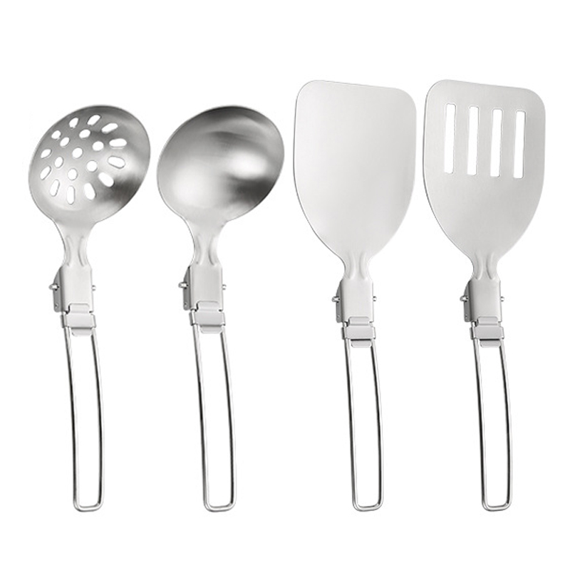 4 個屋外折りたたみキッチン用品セットキャンプ旅行ポータブル - Camping Cooking Bundle のレビューと価格
