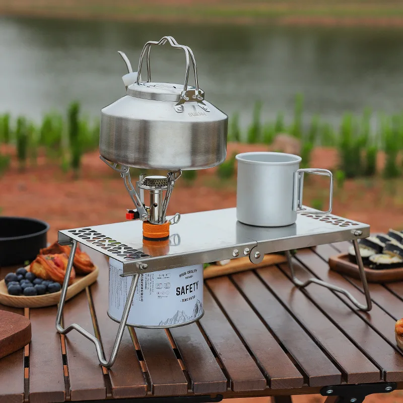屋外ポータブルミニティーテーブルステンレス鋼スプライシング折 - Camping Cooking Device のレビューと価格