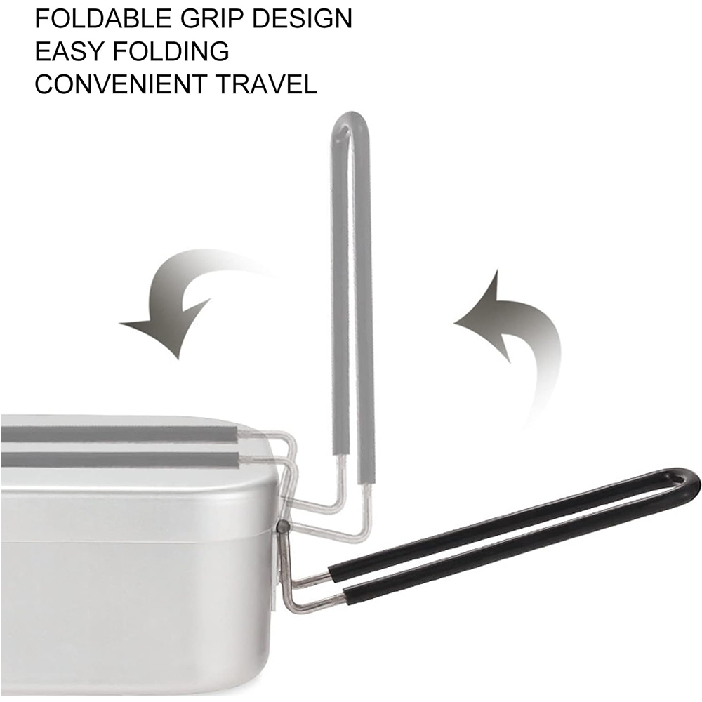 800 ミリリットルアルミ弁当箱屋外キャンプ調理器具食器折り - Camping Cooking And Eating のレビューと価格