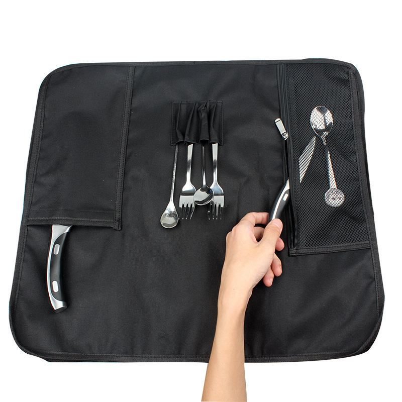 ポータブルナイフロールバッグオックスフォード複数のポケットキ - Camping Cooking Organizer のレビューと価格