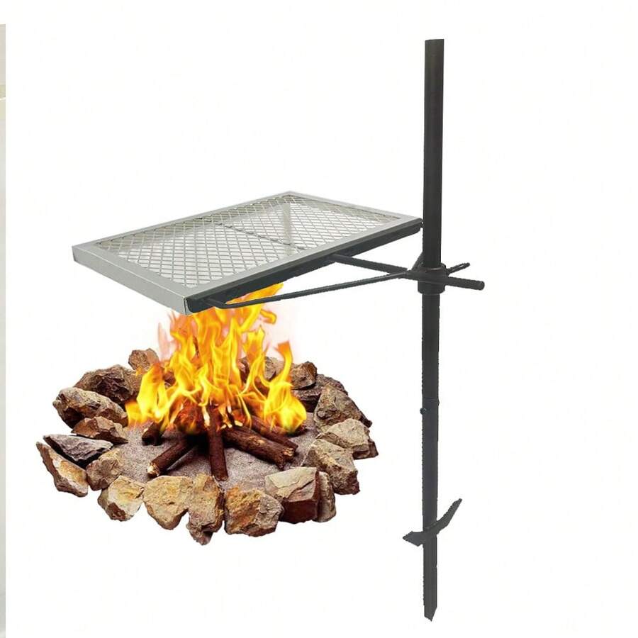 360 °   調整可能な回転式キャンプファイヤーグリル、頑 - Camping Cooking Equipment のレビューと価格