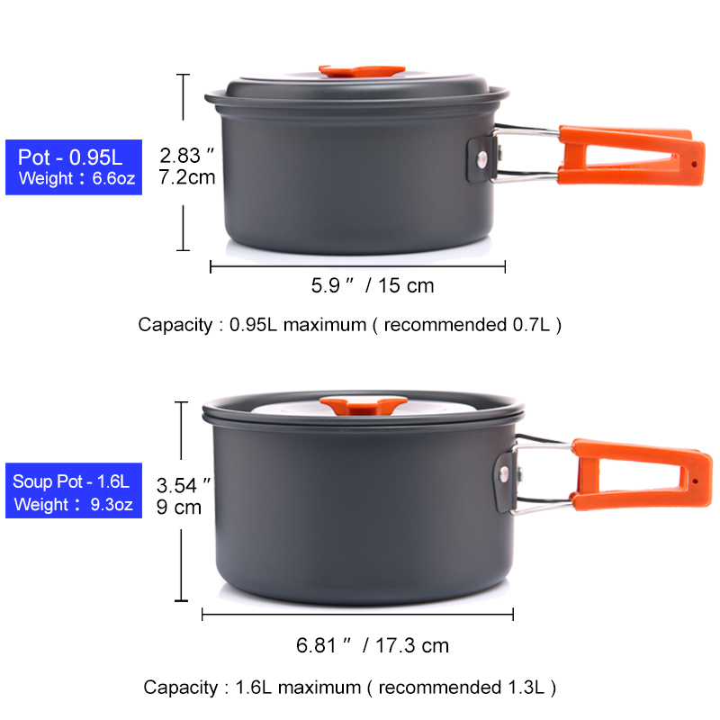 幅の屋外キャンプ調理器具セット、食器、調理カトラリー、調理器 - Camping Cooking Bundle のレビューと価格