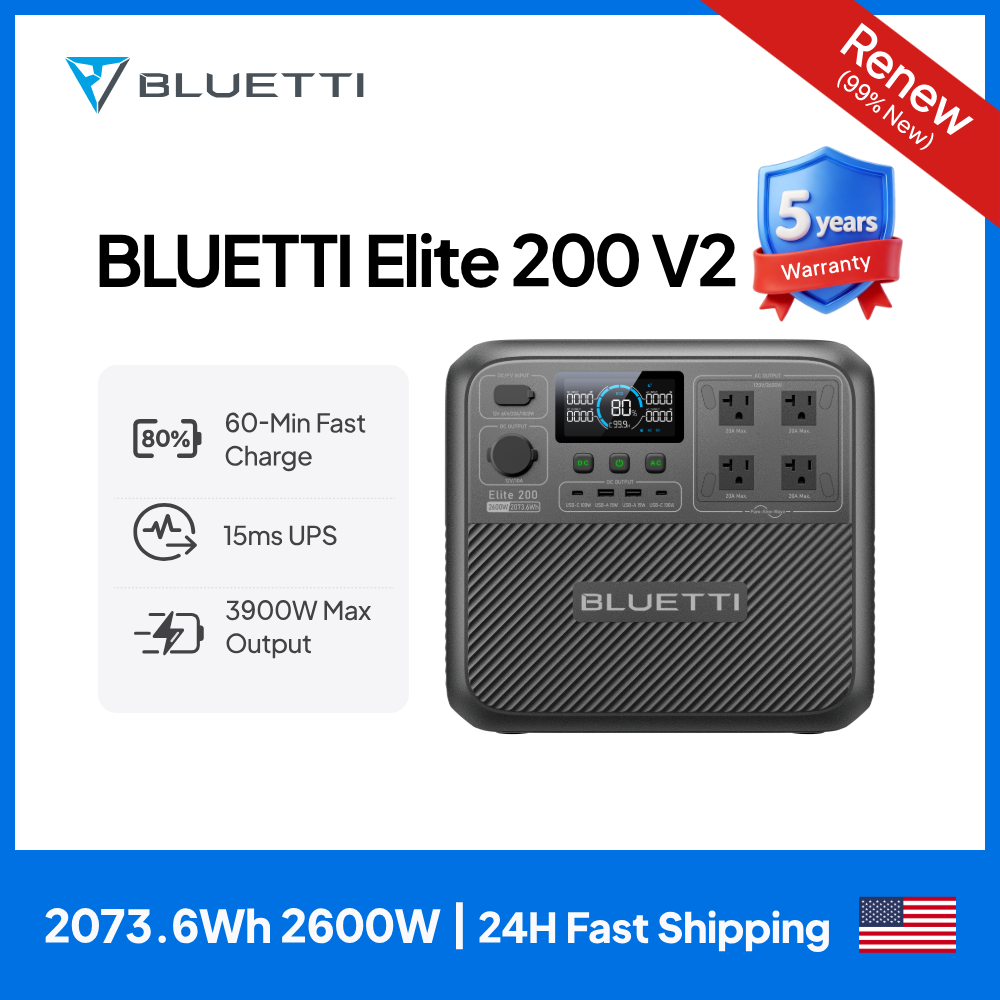 【リニューアル】BLUETTI Elite 200 V2 ポ - Camping Cooking Equipment のレビューと価格