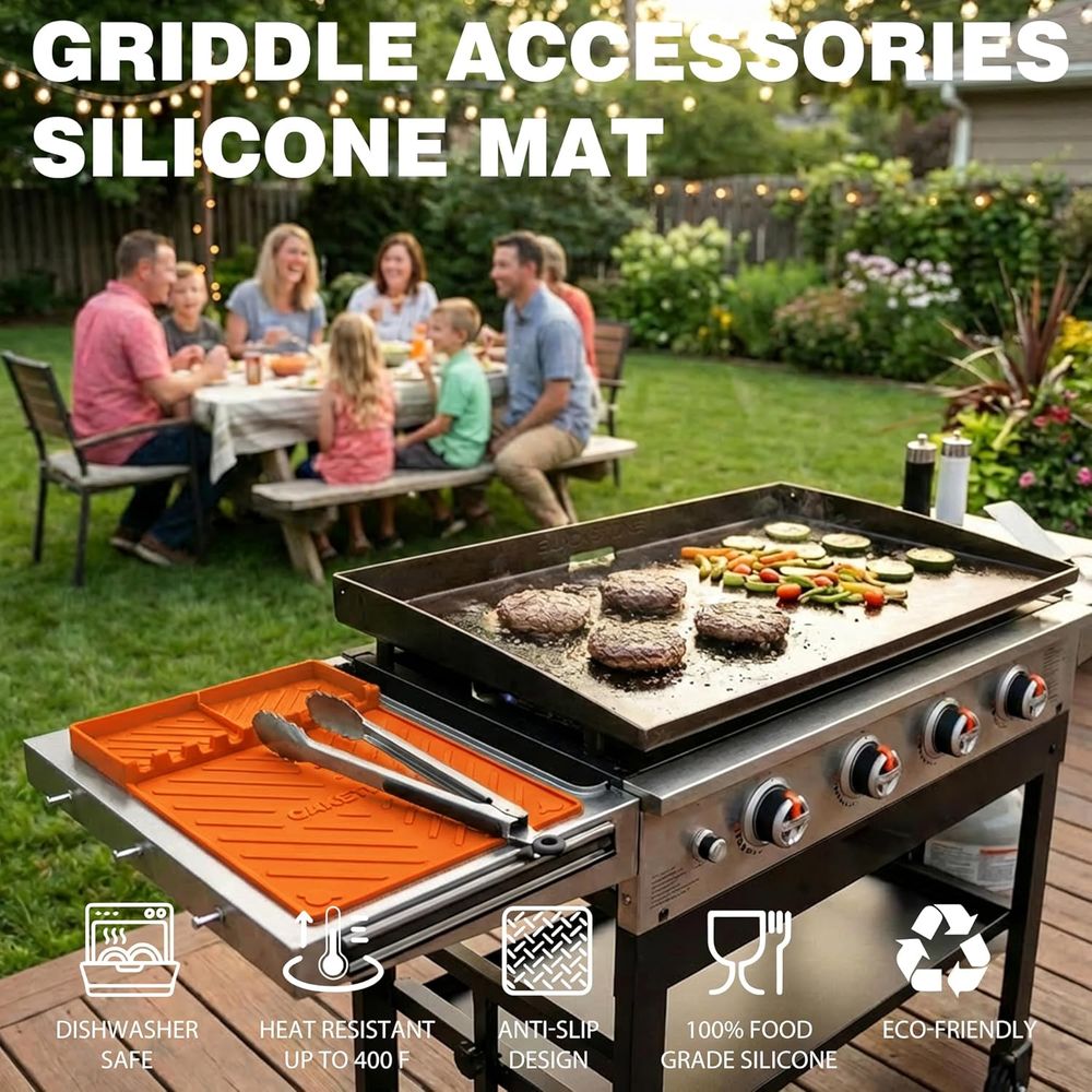 シリコン製グリルマットまたはグリドルアクセサリー、調理キッチ - Camping Cooking Mat のレビューと価格