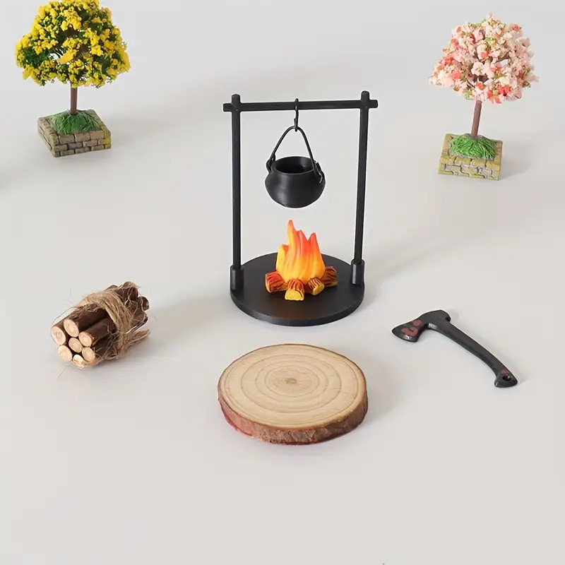 ミニ焚き火吊り下げストーブポットドールハウスキャンプピクニッ - Camping Cooking Device のレビューと価格
