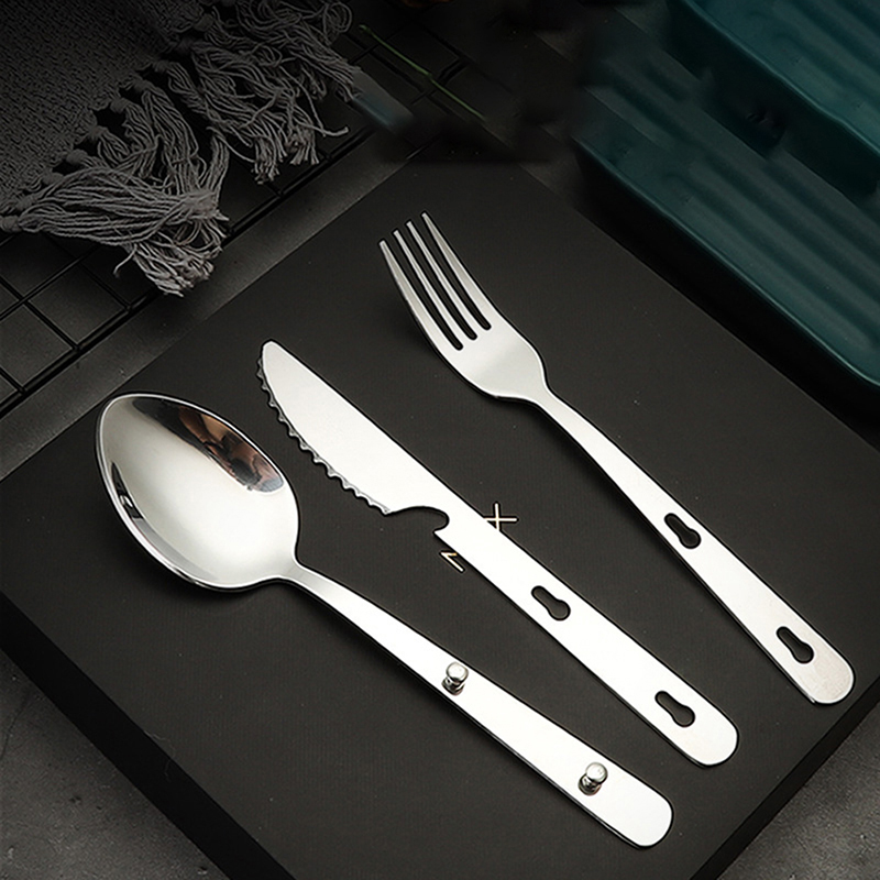 3個/セット ポータブルステンレス製食器 折りたたみナイフ  - Camping Cooking Bundle のレビューと価格