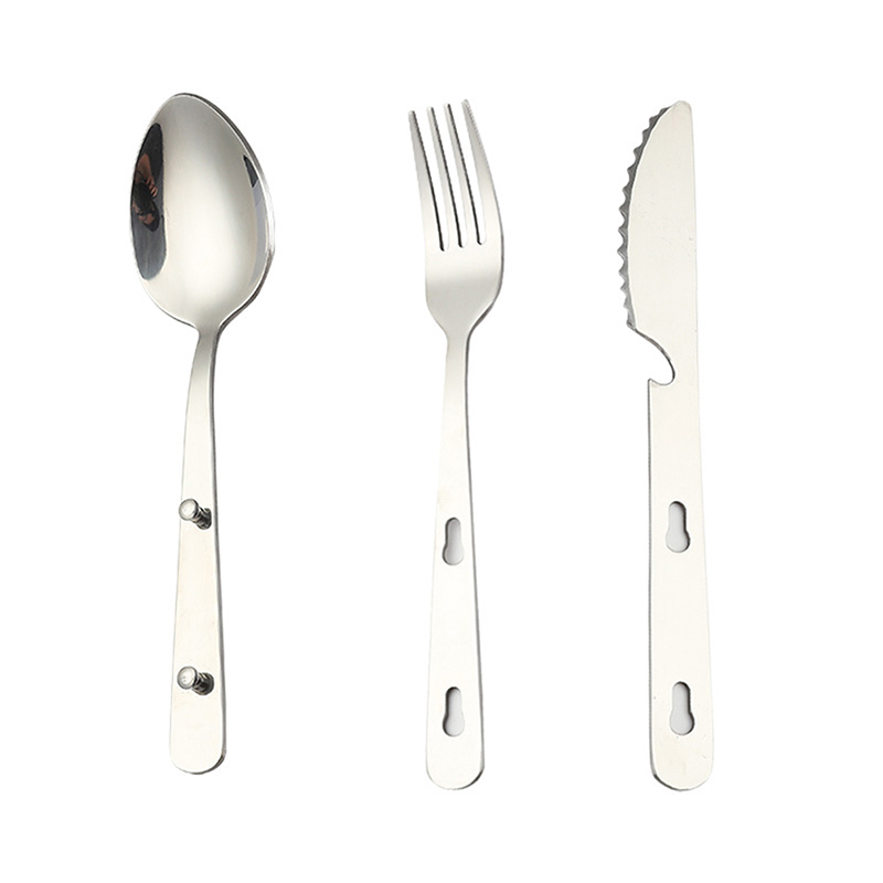 3個/セット ポータブルステンレス製食器 折りたたみナイフ  - Camping Cooking Bundle のレビューと価格