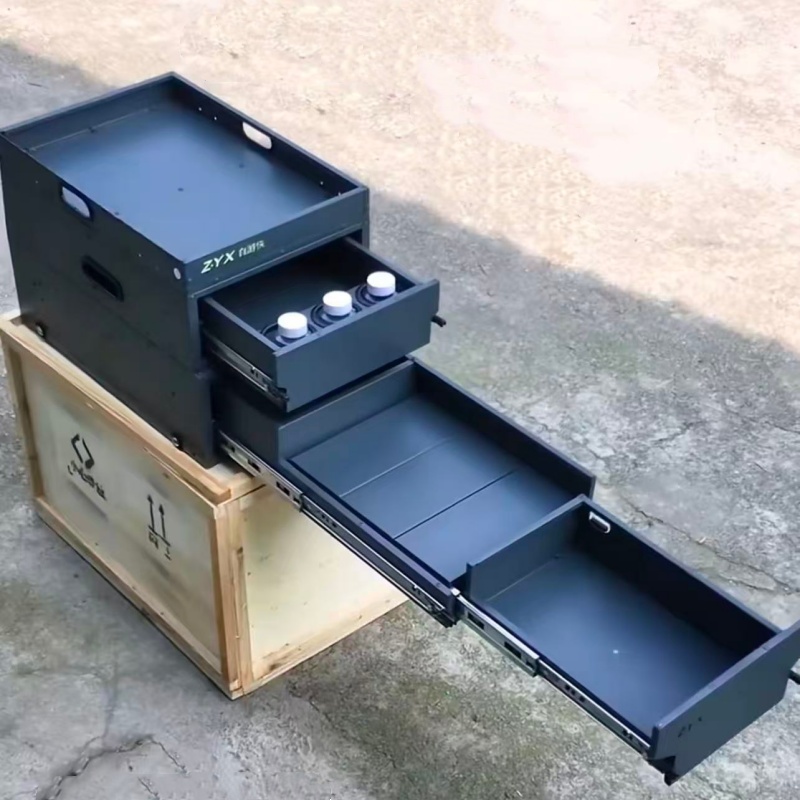 キャンピングキッチン収納ボックス オーバーランドスライドアウ - Camping Cooking Organizer のレビューと価格