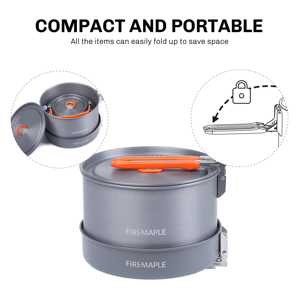 Fire Maple器具ハイキング調理セット熱交換器ポットパ - Camping Cooking Bundle のレビューと価格