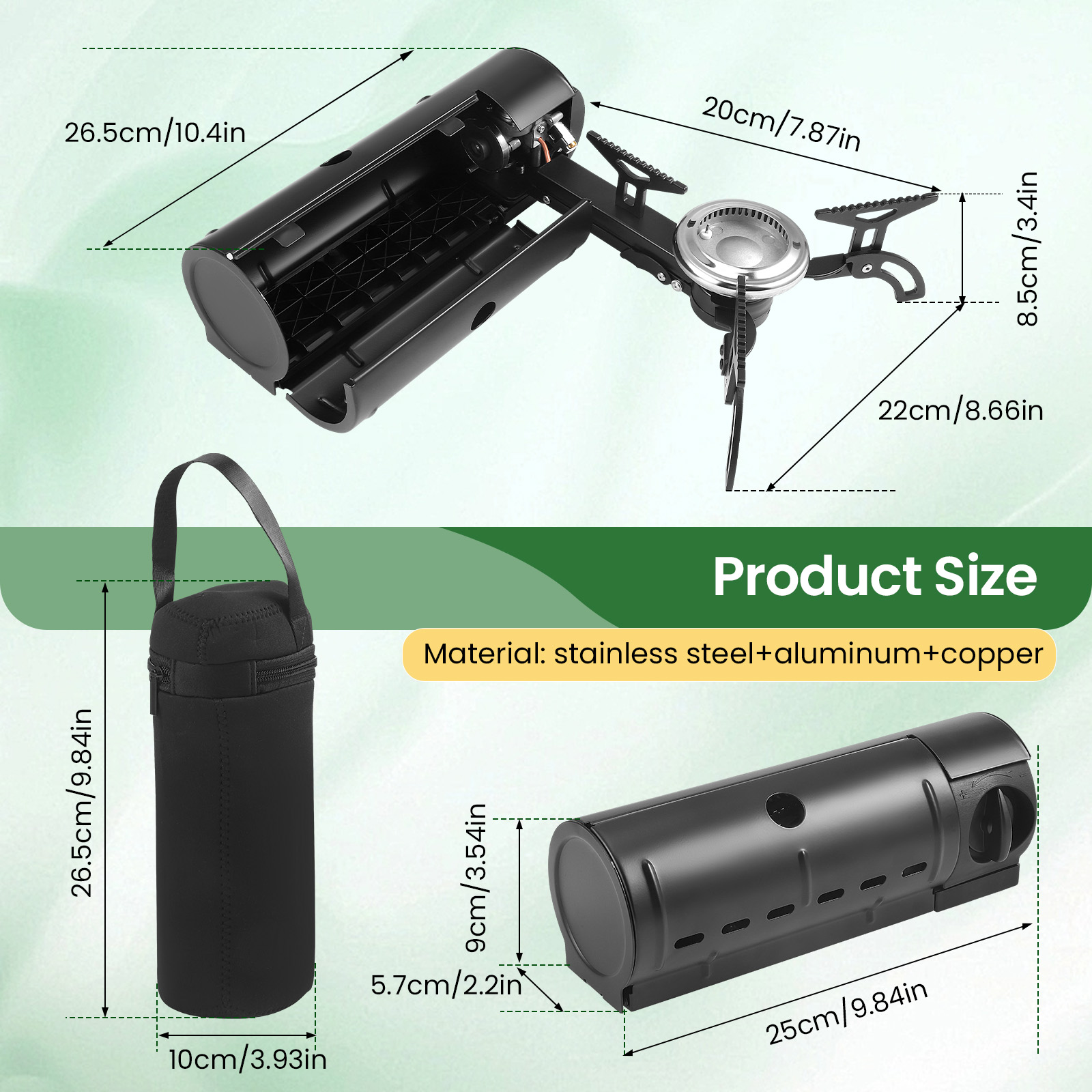 2800 ワットポータブル折りたたみストーブキャンプガススト - Camping Cooking Gas Stove Portable Tool のレビューと価格