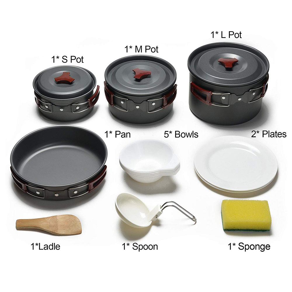 アウトドア キャンプ調理器具キット ノンスティック キャンプ - Camping Cooking Recipes のレビューと価格