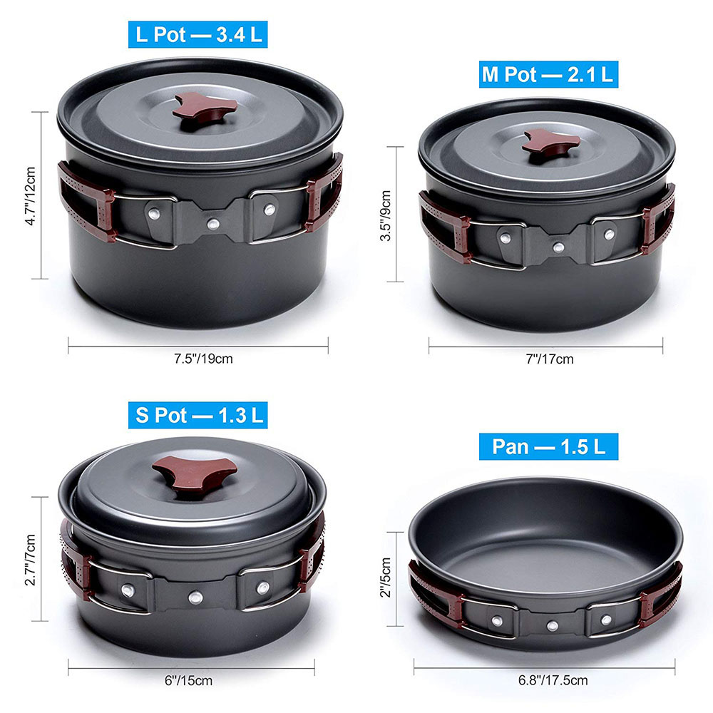 アウトドア キャンプ調理器具キット ノンスティック キャンプ - Camping Cooking Recipes のレビューと価格