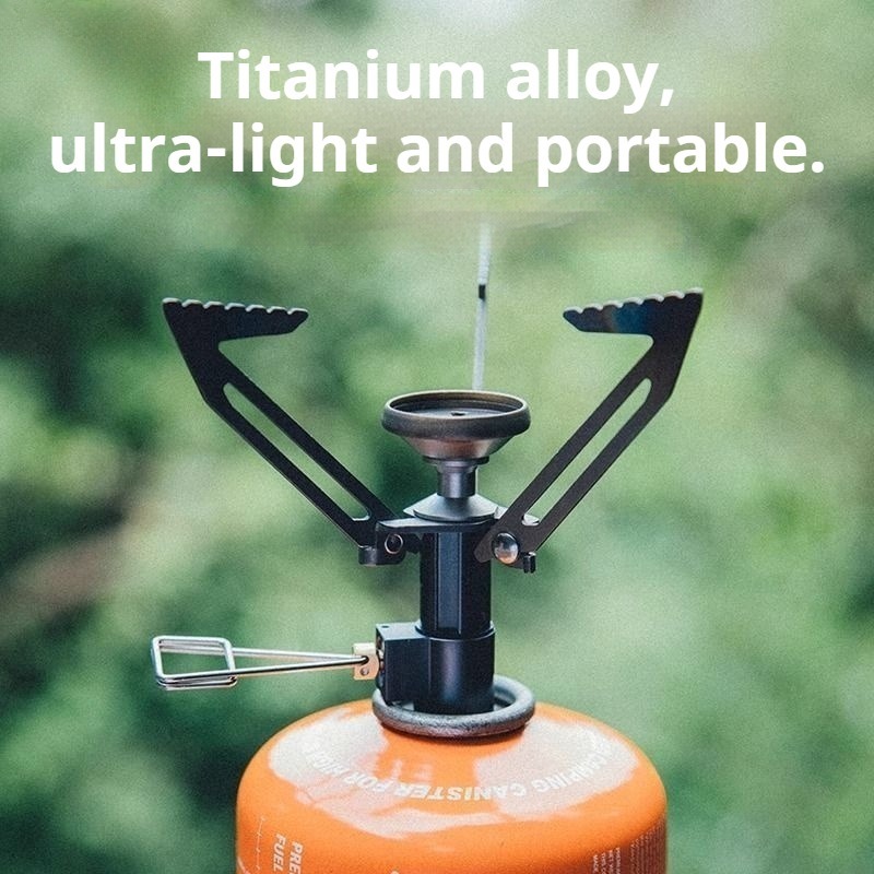 軽量ポータブルキャンプストーブ折りたたみ式ミニキャンプチタン - Camping Cooking Gas Stove Portable Tool のレビューと価格
